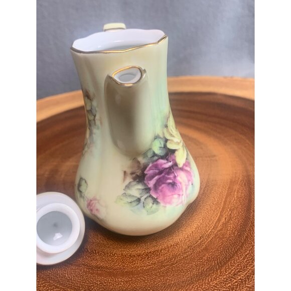 Vintage Porcelain Mini Teapot with Floral Design Made in China 4.5 Inches Tall - Picture 10 of 11